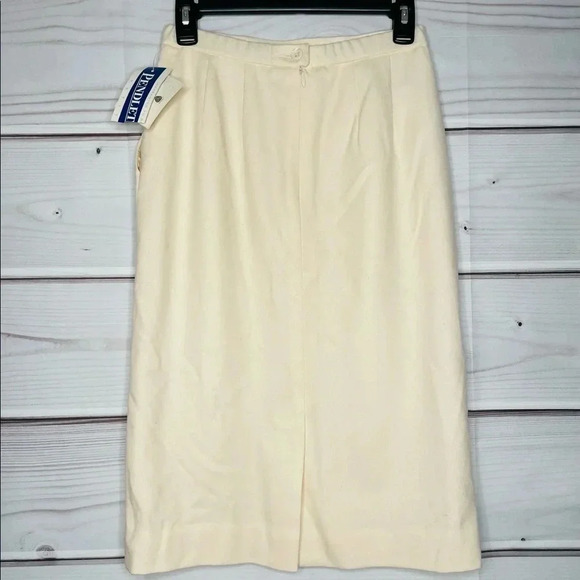 Pendleton Vintage Cream Pencil Skirt Size 6 Petite NWT - Picture 3 of 4